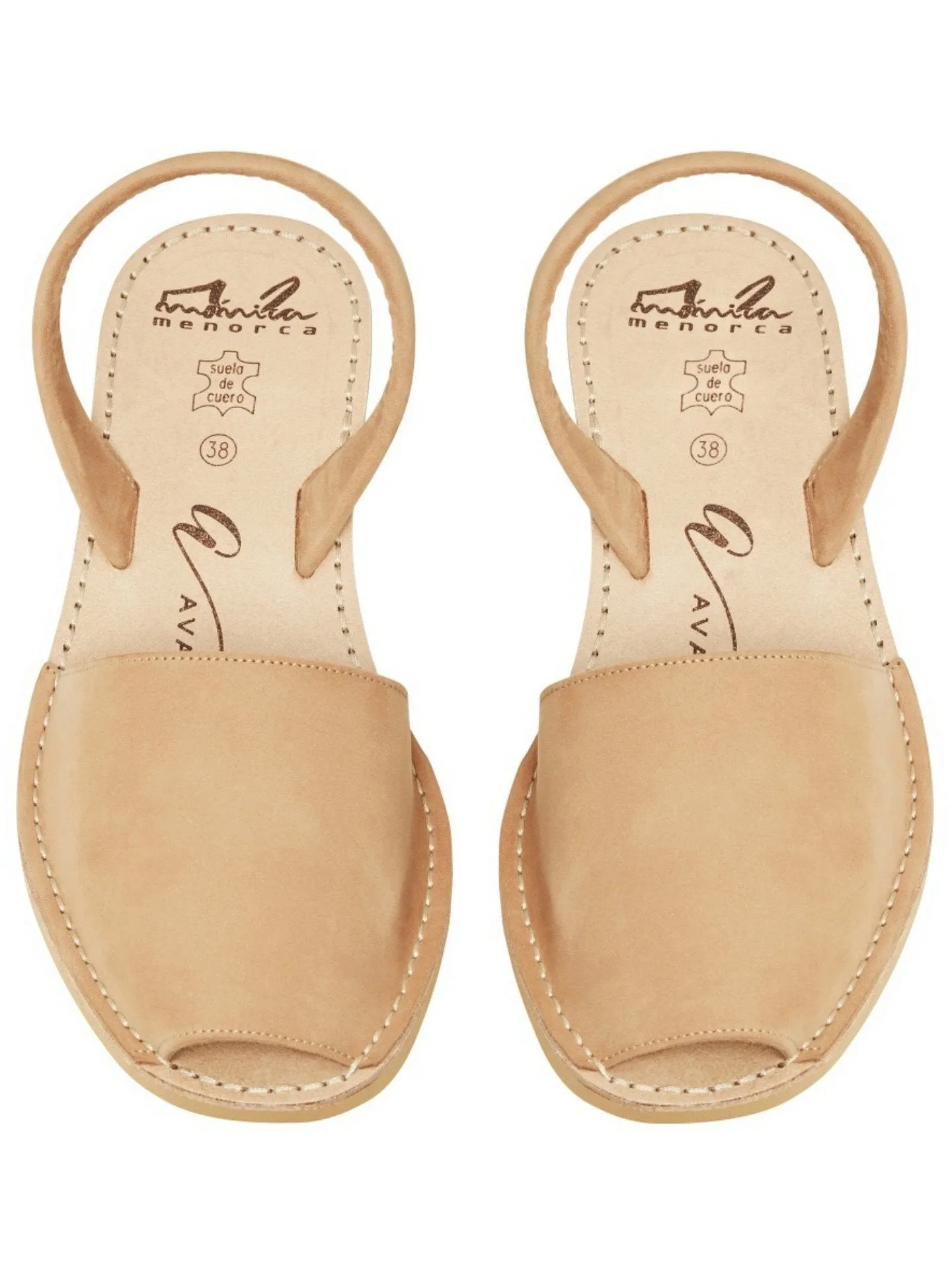 Avarcas | Tan Nubuck Wedge