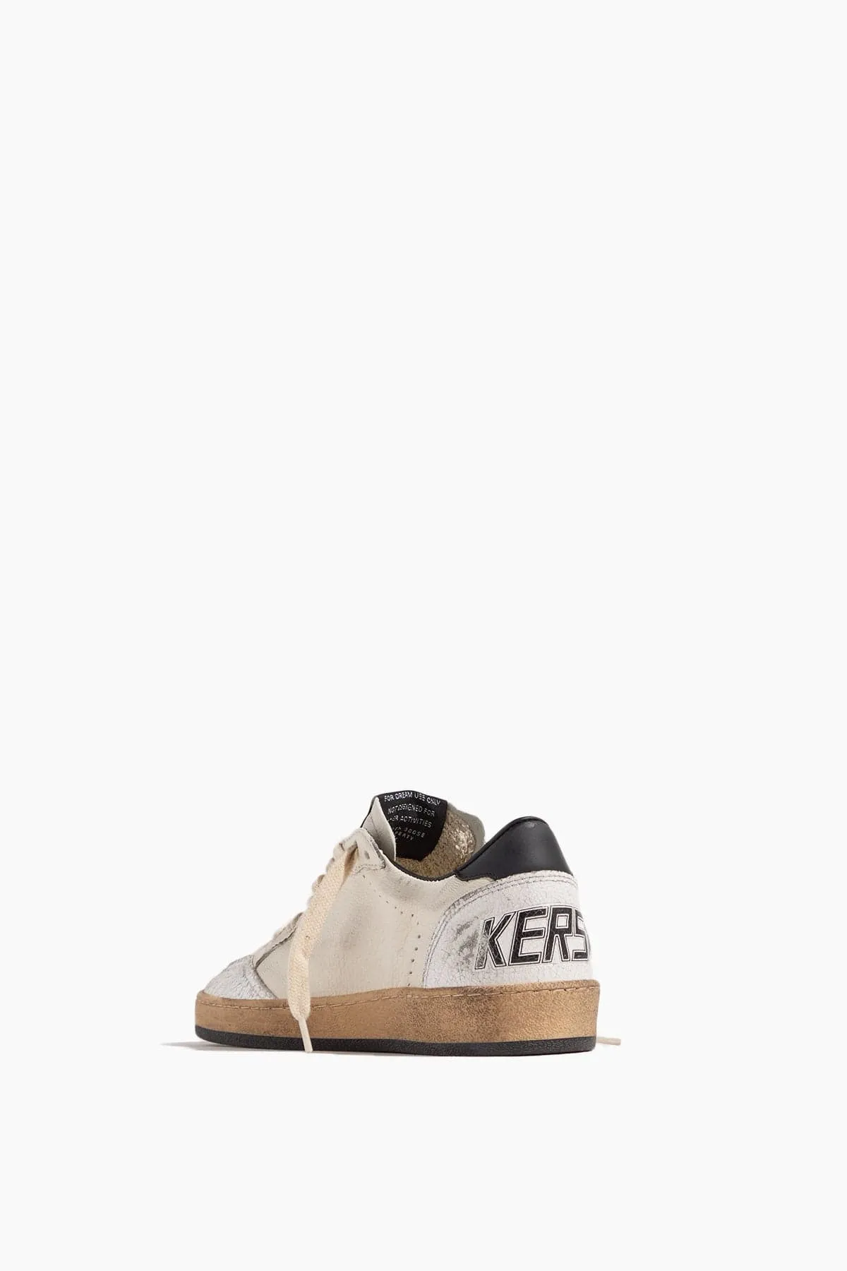 Ball Star Sneaker in White/Black