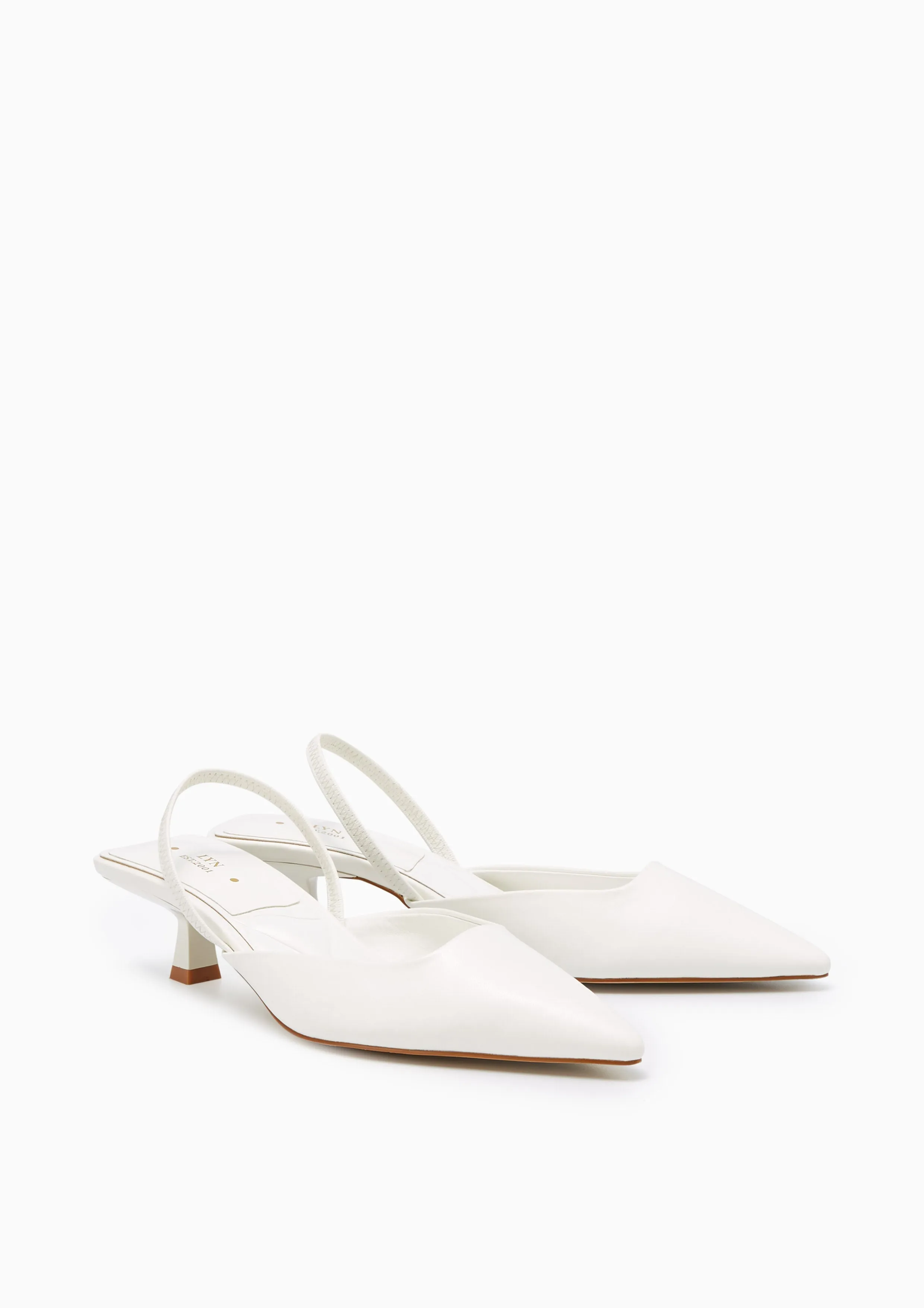 Biz Low Heel Slingbacks Ivory