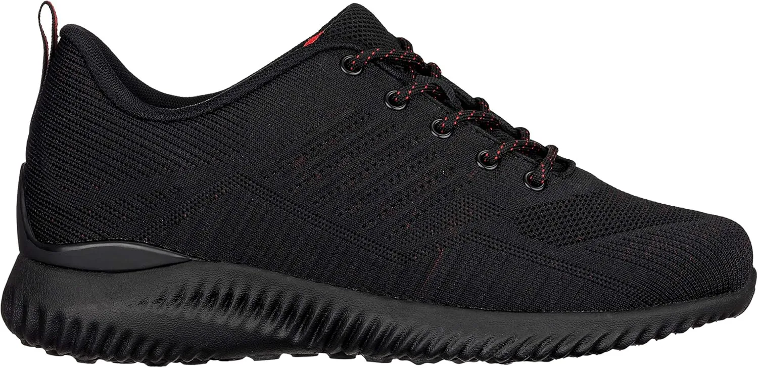 CALTO Men's Invisible Height Increasing Elevator Shoes - Black/Red Ultra Lightweight Sporty Sneakers - 2.6 Inches Taller - Q211 - Size 10.5 D(M) US