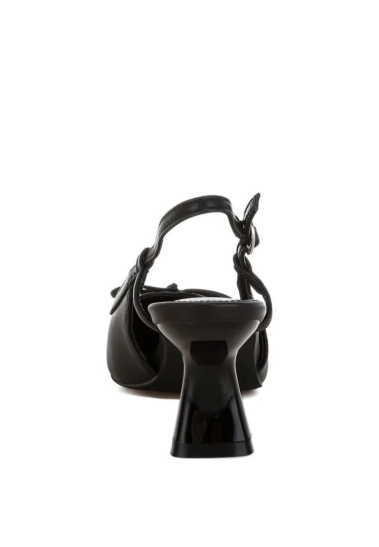 Comfortable Kitten Heel Slingback Shoes