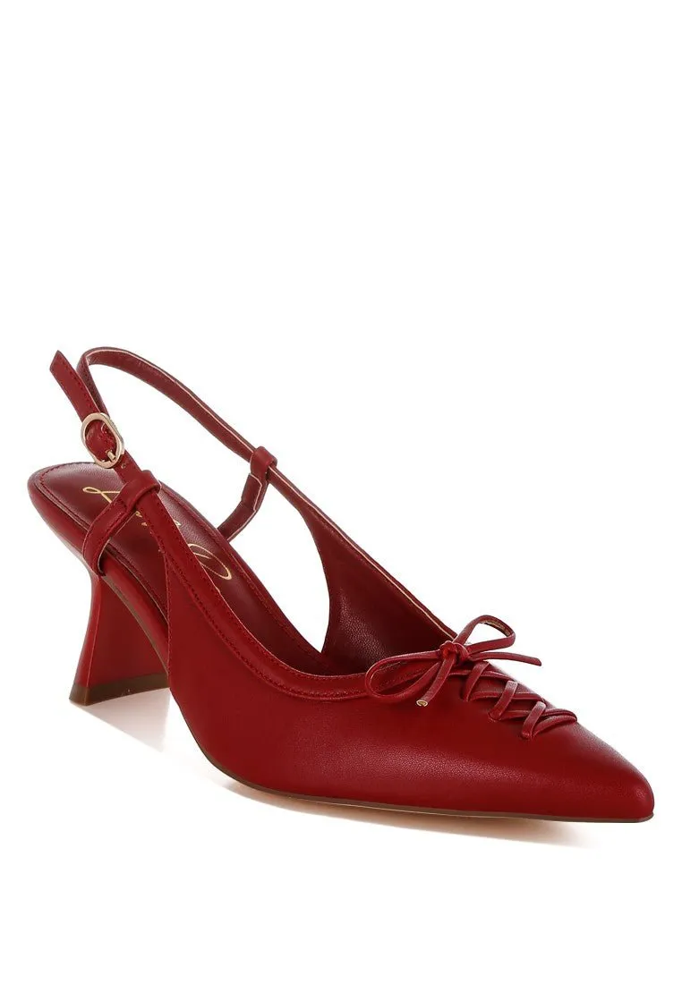 Comfortable Kitten Heel Slingback Shoes