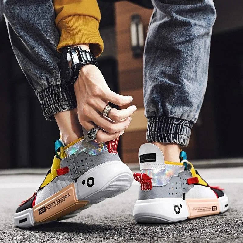DON Men's Knit Casual Sneakers