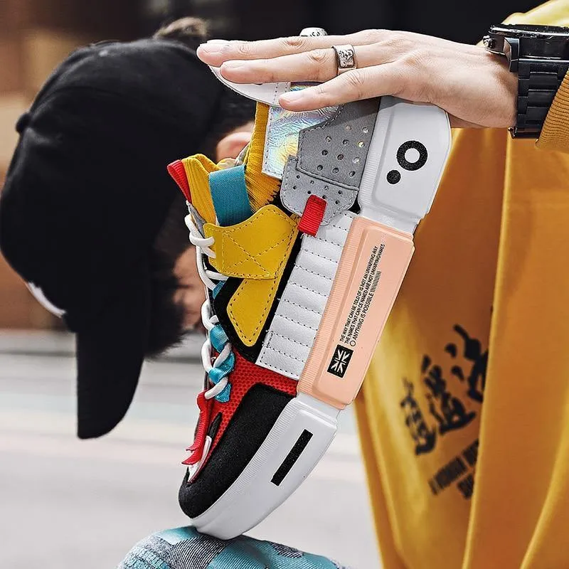 DON Men's Knit Casual Sneakers