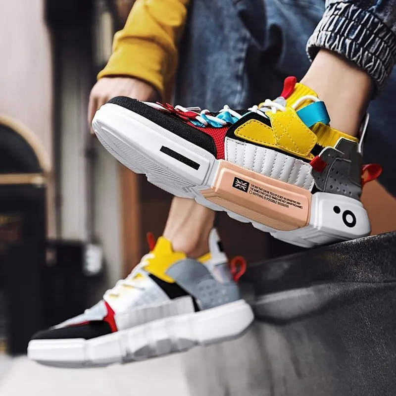 DON Men's Knit Casual Sneakers