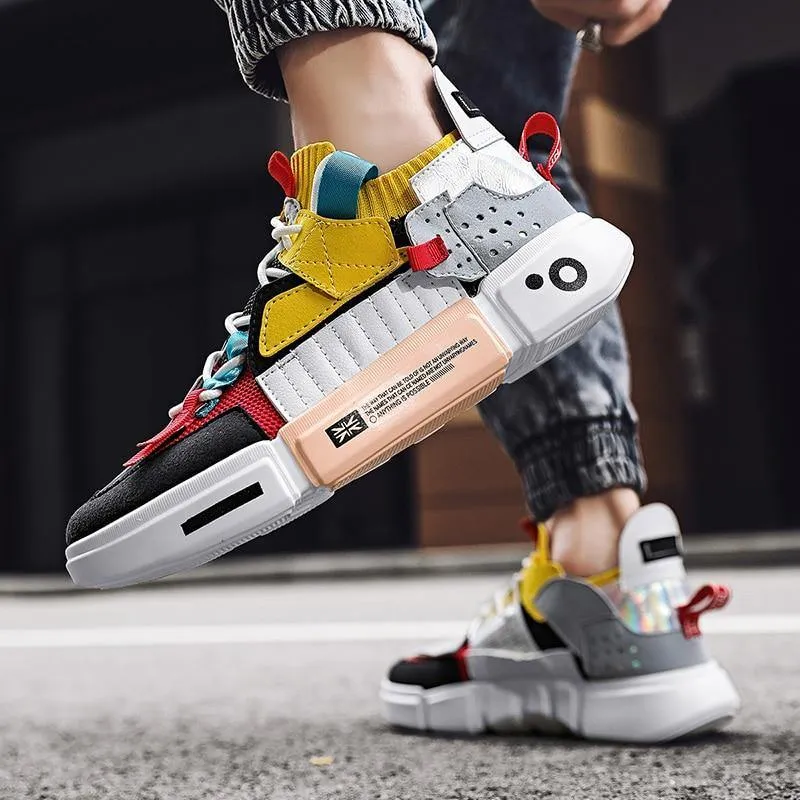 DON Men's Knit Casual Sneakers