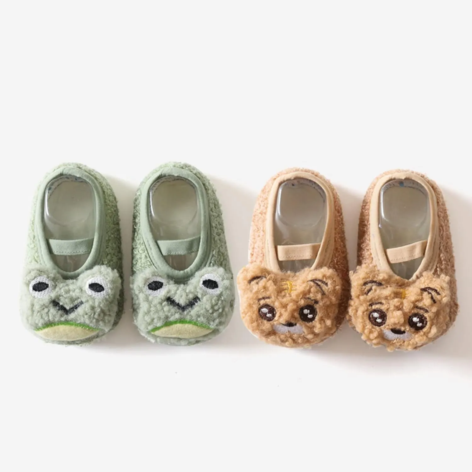 EnJoCho Tennis Shoes for Girls Boys And Girls Cartoon Character Pattern Warm Toddler Shoes Indoor Floor Socks Non Slip Shoes