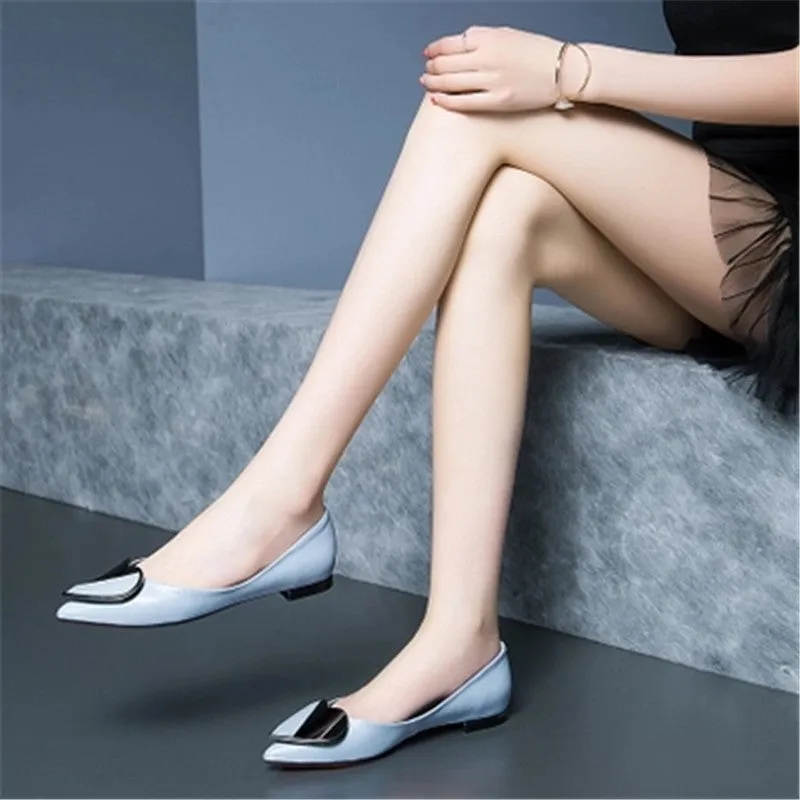 High-end Fashionable Flat Genuine Leather Comfortable Shoes
