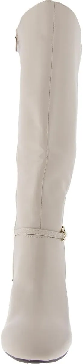 Jones New York Womens Hanlee Zipper Faux Leather Knee-High Boots