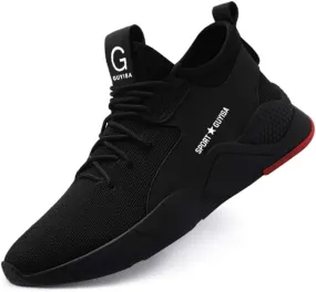 KINOW Men Steel Toe Safety Work Shoes Slip Resistant Construction Sneakers for Women