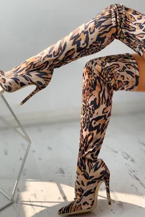 Leopard Print Feminine Boot