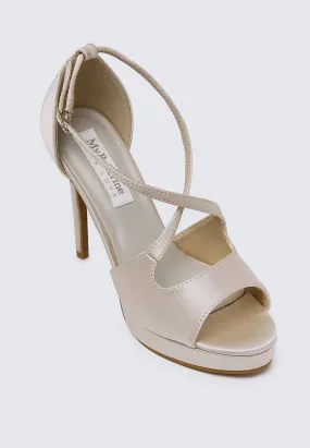 Louise Comfy Heels In Champagne