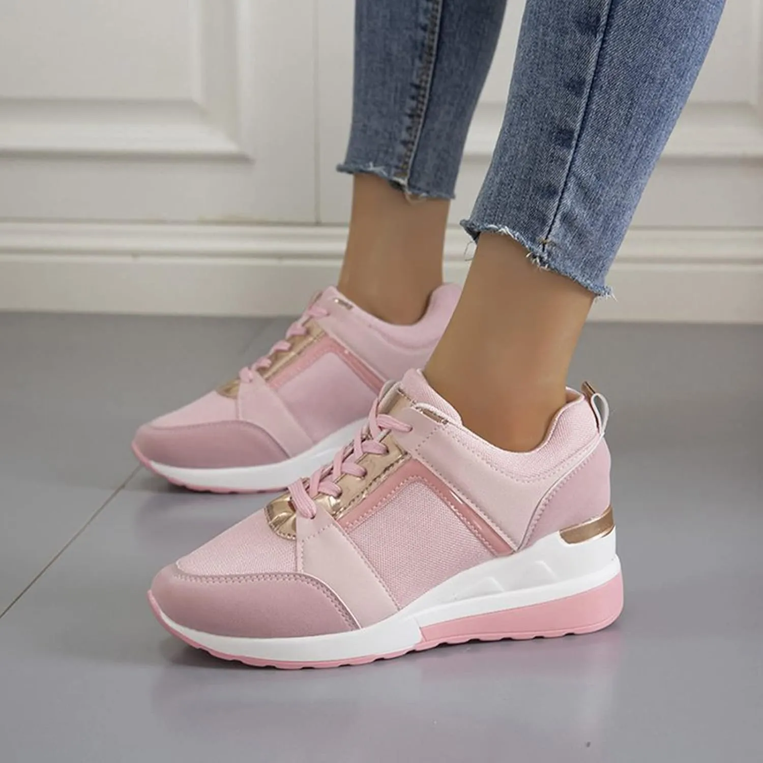 Men's Casual Dress Sneakers White Platform Sneakers Walking Shoes for Men Comfortable & Lightweight Womens Loafers Wide Width Slip On Sneakers Women