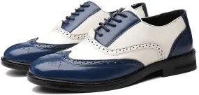 Men's Leather Brogues Dress Shoes, Men Big Size Fashion Wedding Party Men Dress Shoes Italian Designer Male Drivng Formal Shoes Lace Up Men Oxfords