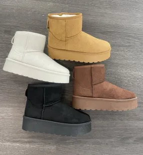 Mocha Mini Platform Boots