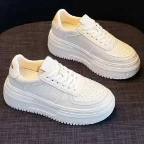Rosalind - Stylish White Platform Sneakers for Women