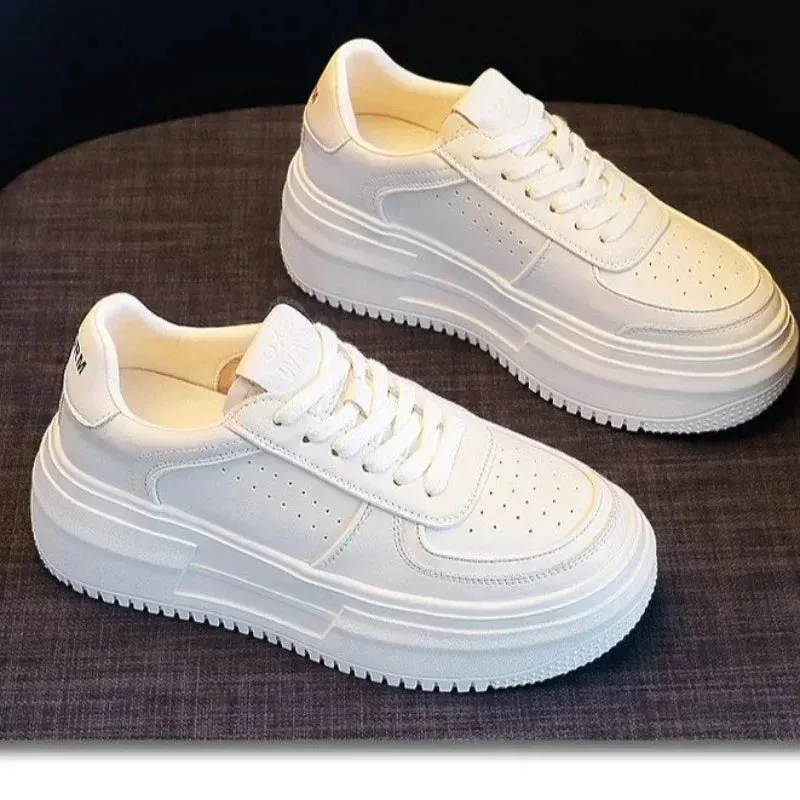 Rosalind - Stylish White Platform Sneakers for Women