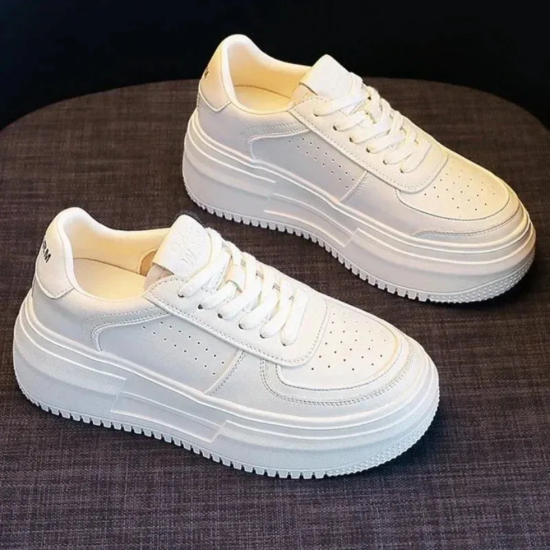 Rosalind - Stylish White Platform Sneakers for Women
