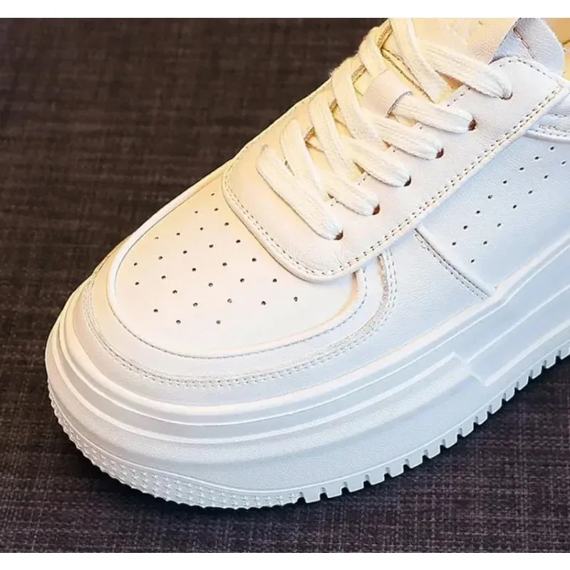 Rosalind - Stylish White Platform Sneakers for Women