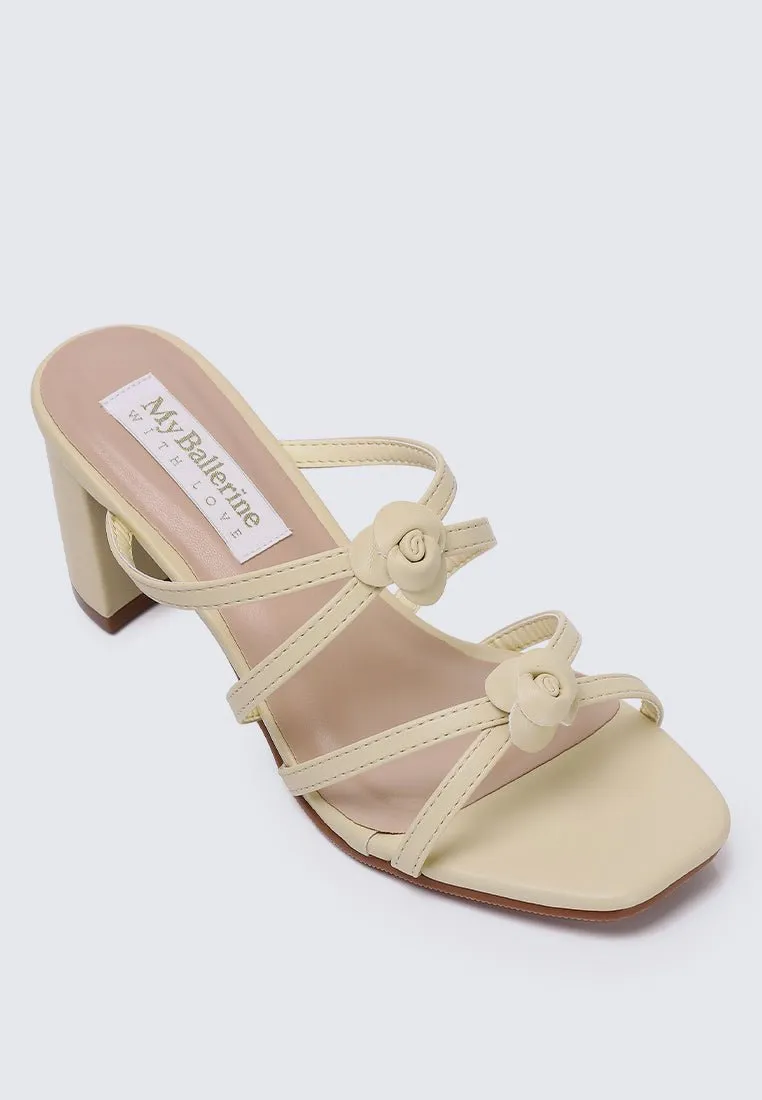 Rosina Comfy Heels In Buttercream