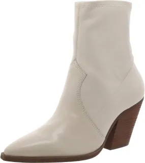 Vince Camuto Womens Gilemini Faux Leather Stacked Heel Mid-Calf Boots