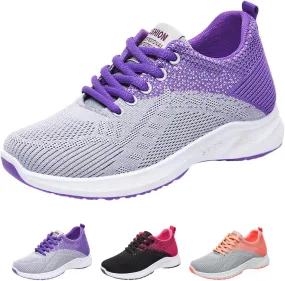 Walking Shoes Women Comfort Lace Up Lightweight Slip-Resistant Sneakers Breathable Mesh Trainers Casual Athletic Shoes
