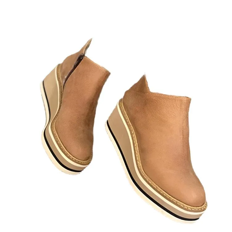 Wedge Platform Ankle Boots