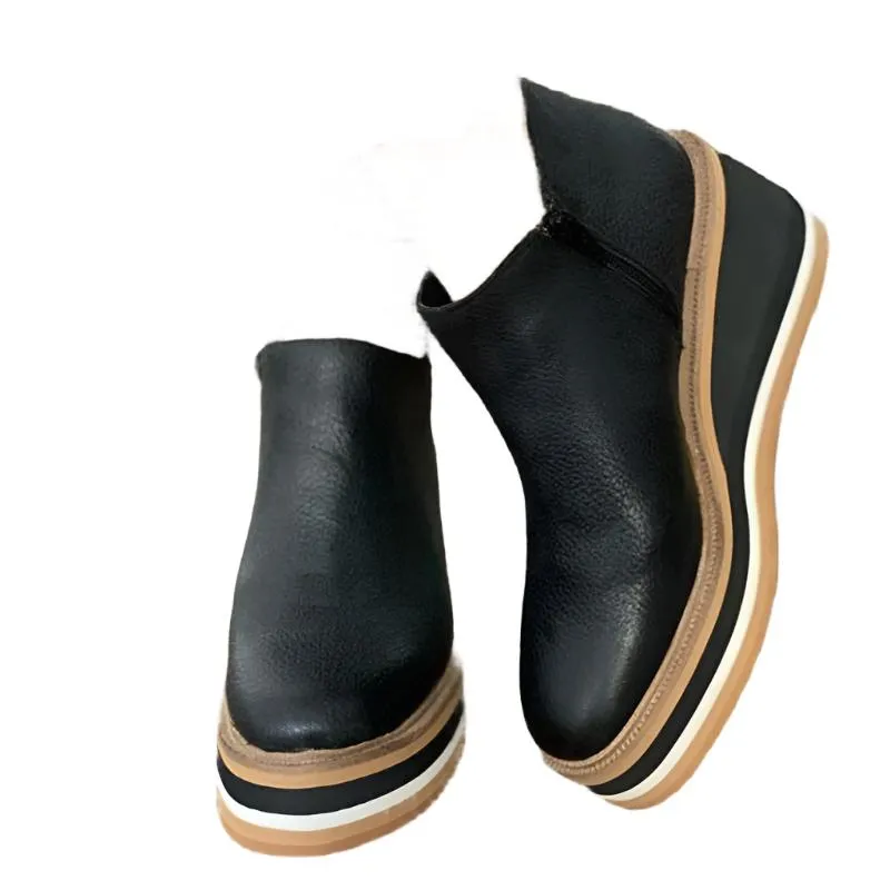 Wedge Platform Ankle Boots