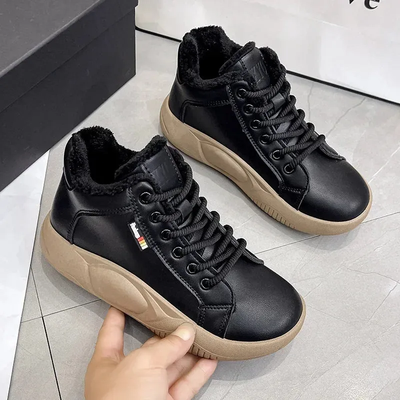 Women Winter Snow Boots  New Fashion Style High-top Shoes Casual Woman Waterproof Warm Woman Female High Quality White Black kodez