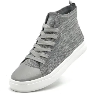 Women's Men’s Fashion Sneakers High Top Lace Up Shoes for Women Men Breathable Flying Woven Mesh Sneakers Casual Outdoor Sport Running Walking Shoes