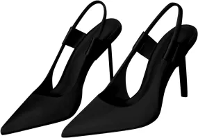 Women's Pointed Toe High Stiletto Heels Slingback Stretch Slip-on Pumps Dress Shoes for Women Wedding Party Shoes
